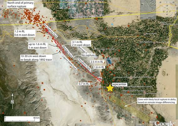 :Borrego Earthquake:Rupture overview with faults.jpg